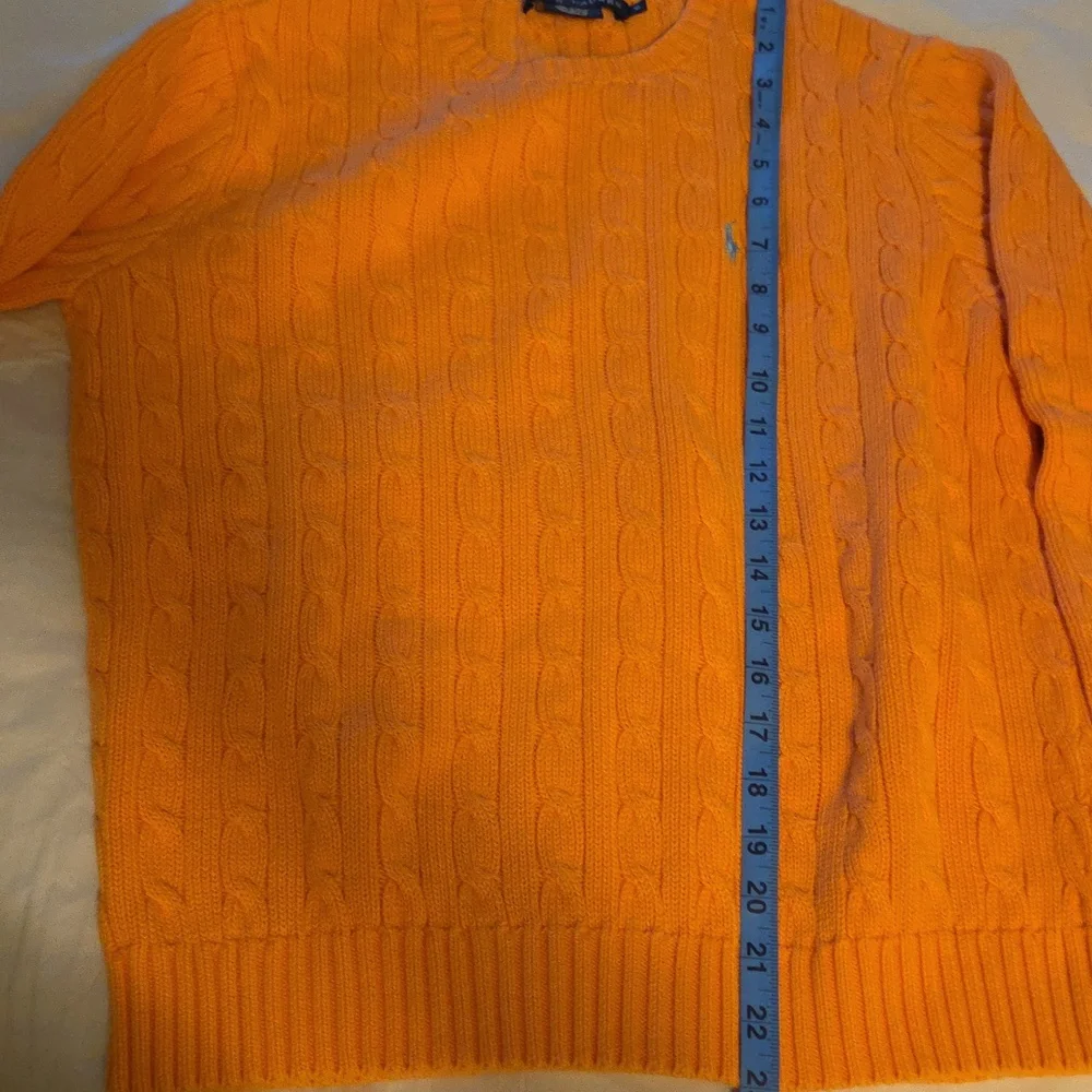 Ralph Lauren Vibrant Orange Cable Knit Sweater - Picture 5 of 6